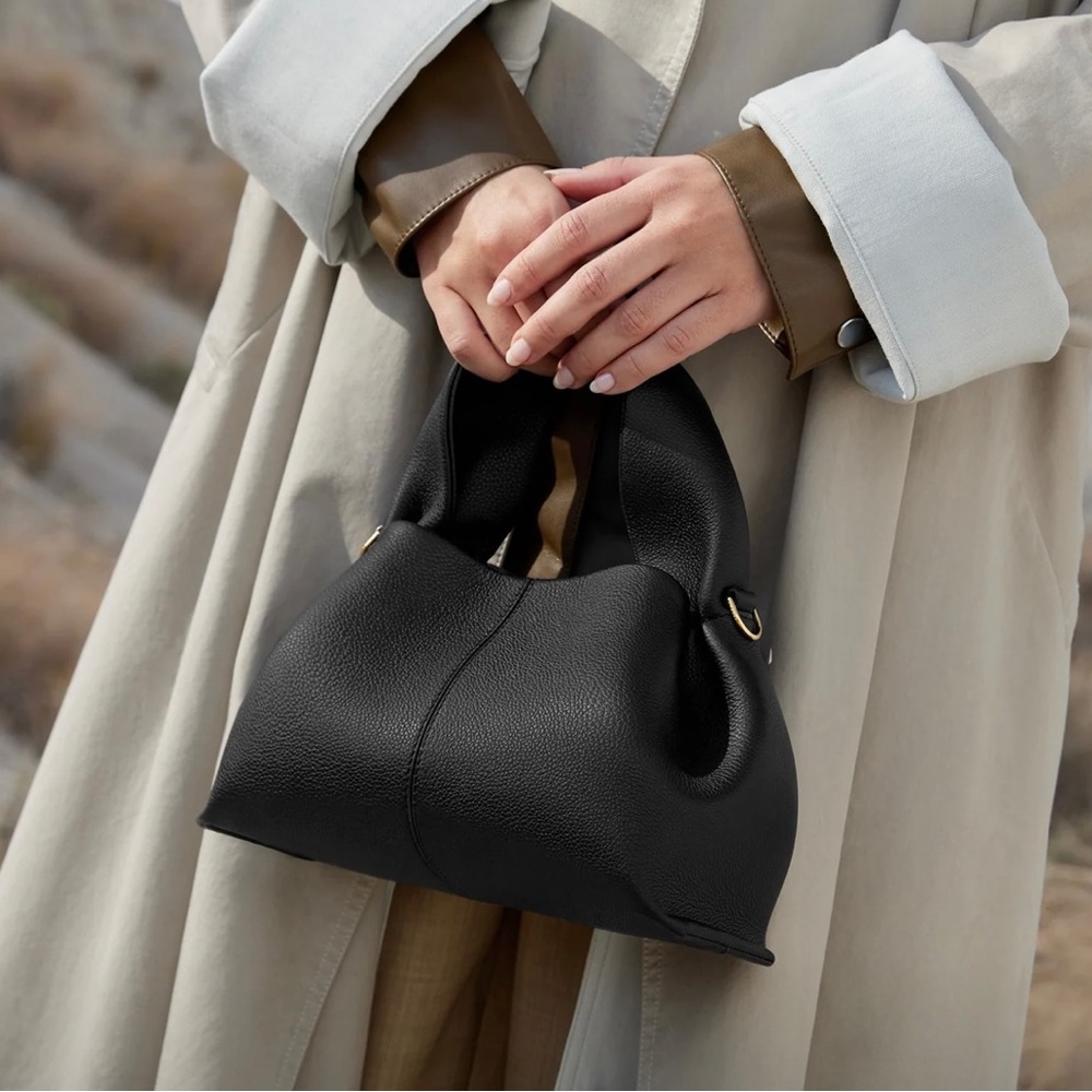Polène Numéro Neuf Mini Bag (textured black) in original packaging